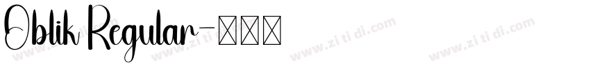 Oblik Regular字体转换